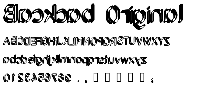 Backcab Original font